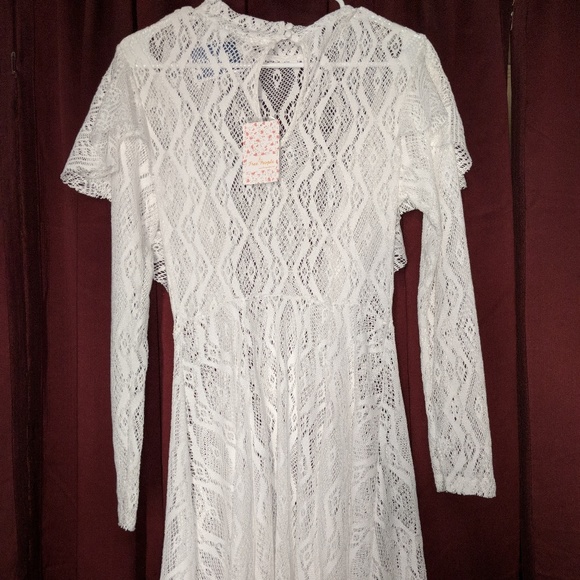 Free People Mock Neck Lace dress - Picture 5 of 7